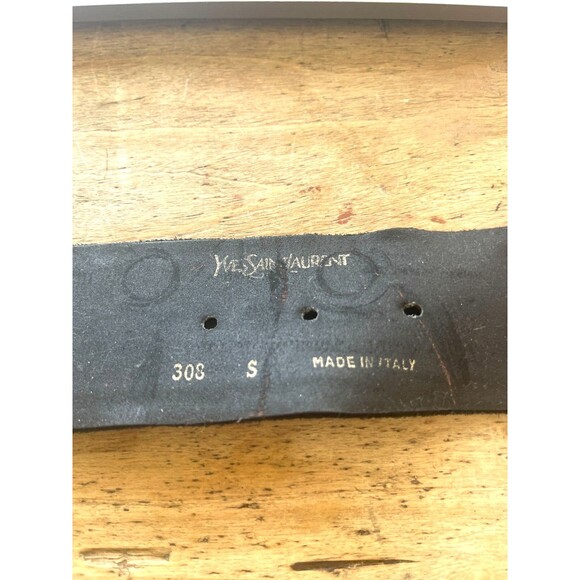 RARE!!!! Vintage 1980\'s Yves Saint Laurent  Black Suede Y Belt main image 6